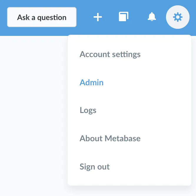 Profile dropdown