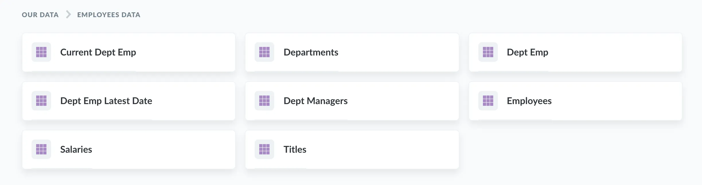 Browse data