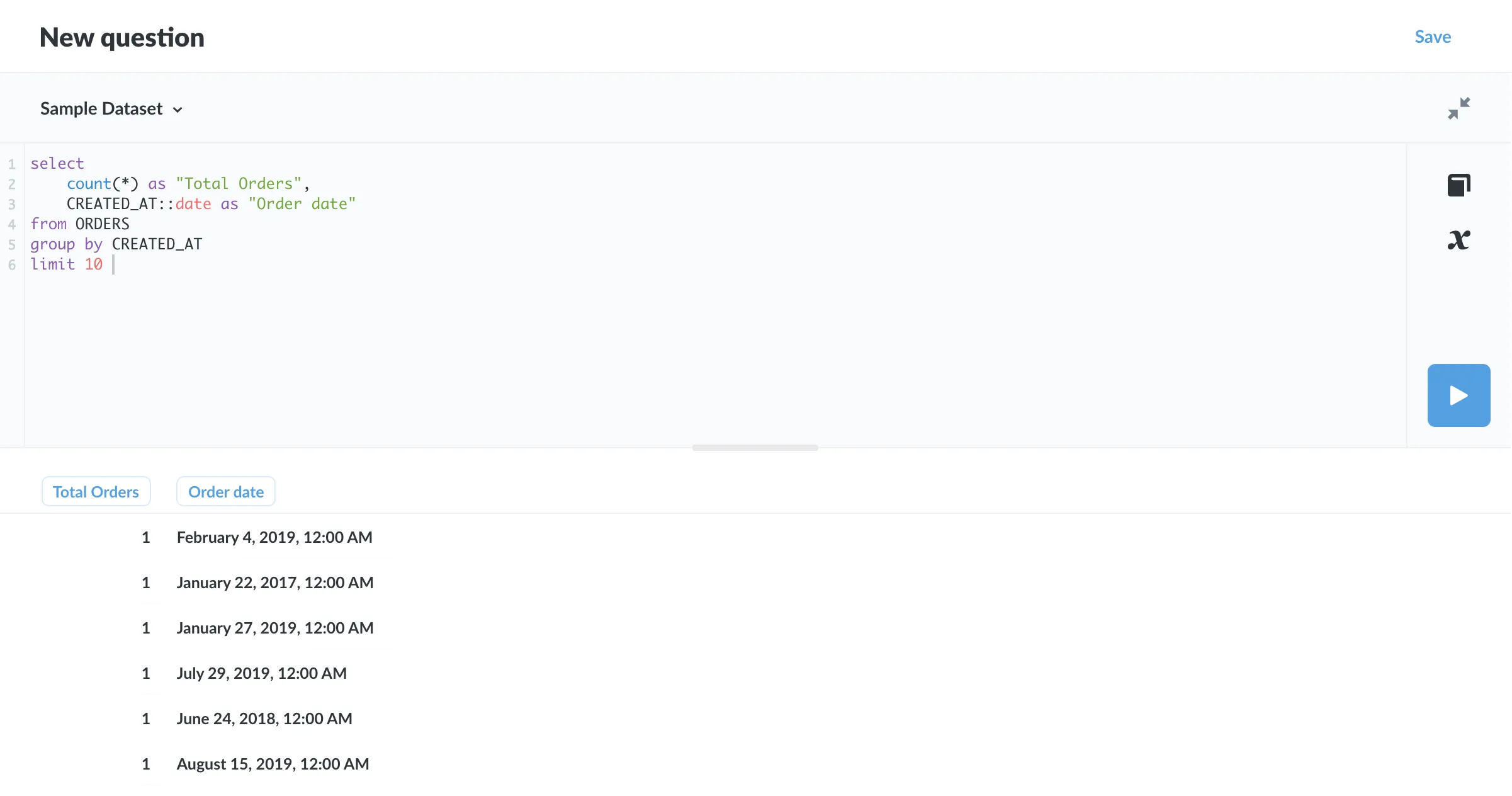 SQL editor