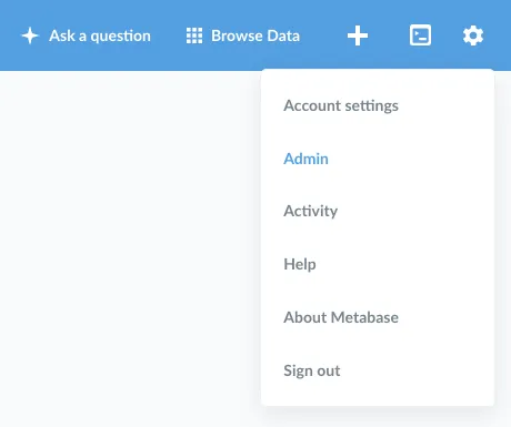 Profile dropdown