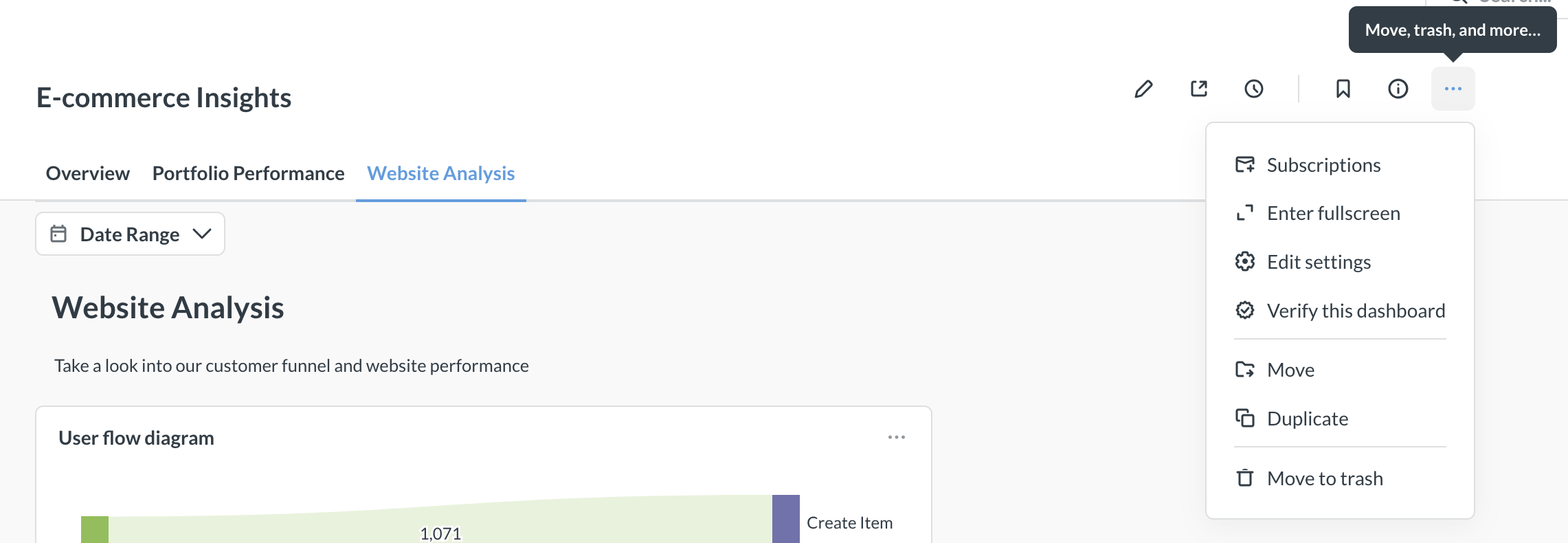 Select subscriptions from menu