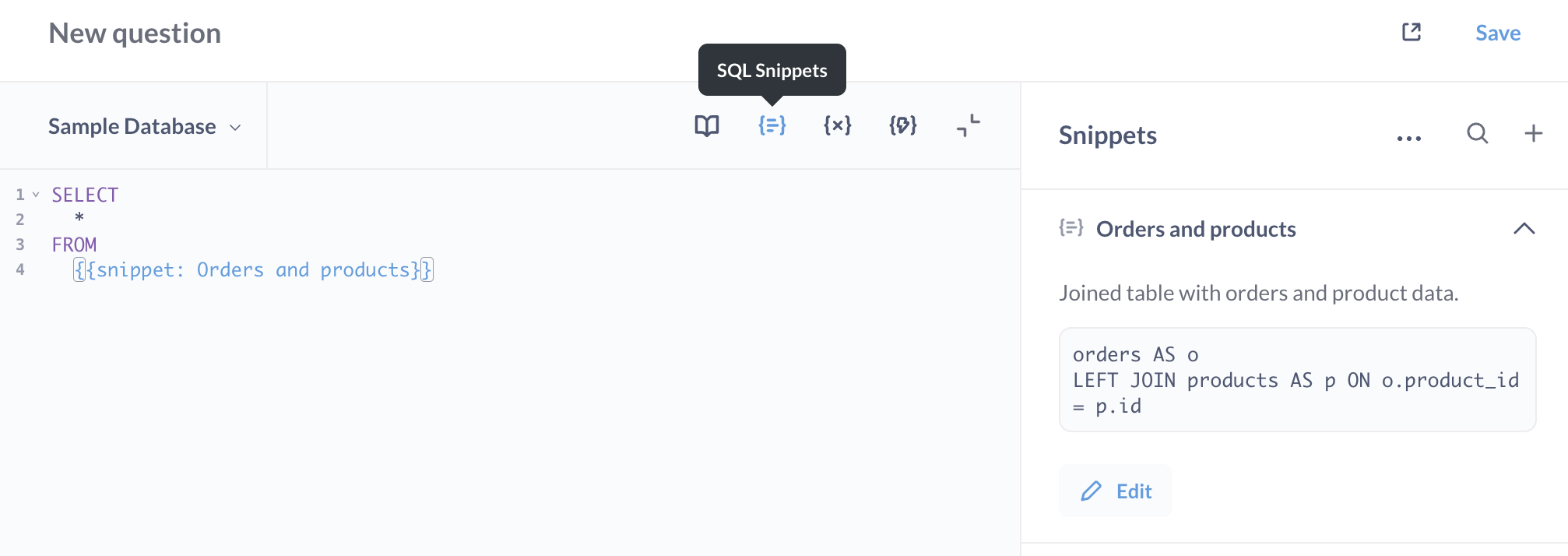 SQL snippet